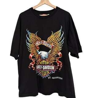 Vintage Harley Davidson Proud Riders Eagle Graphic St. Maarten T-Shirt Sz XL